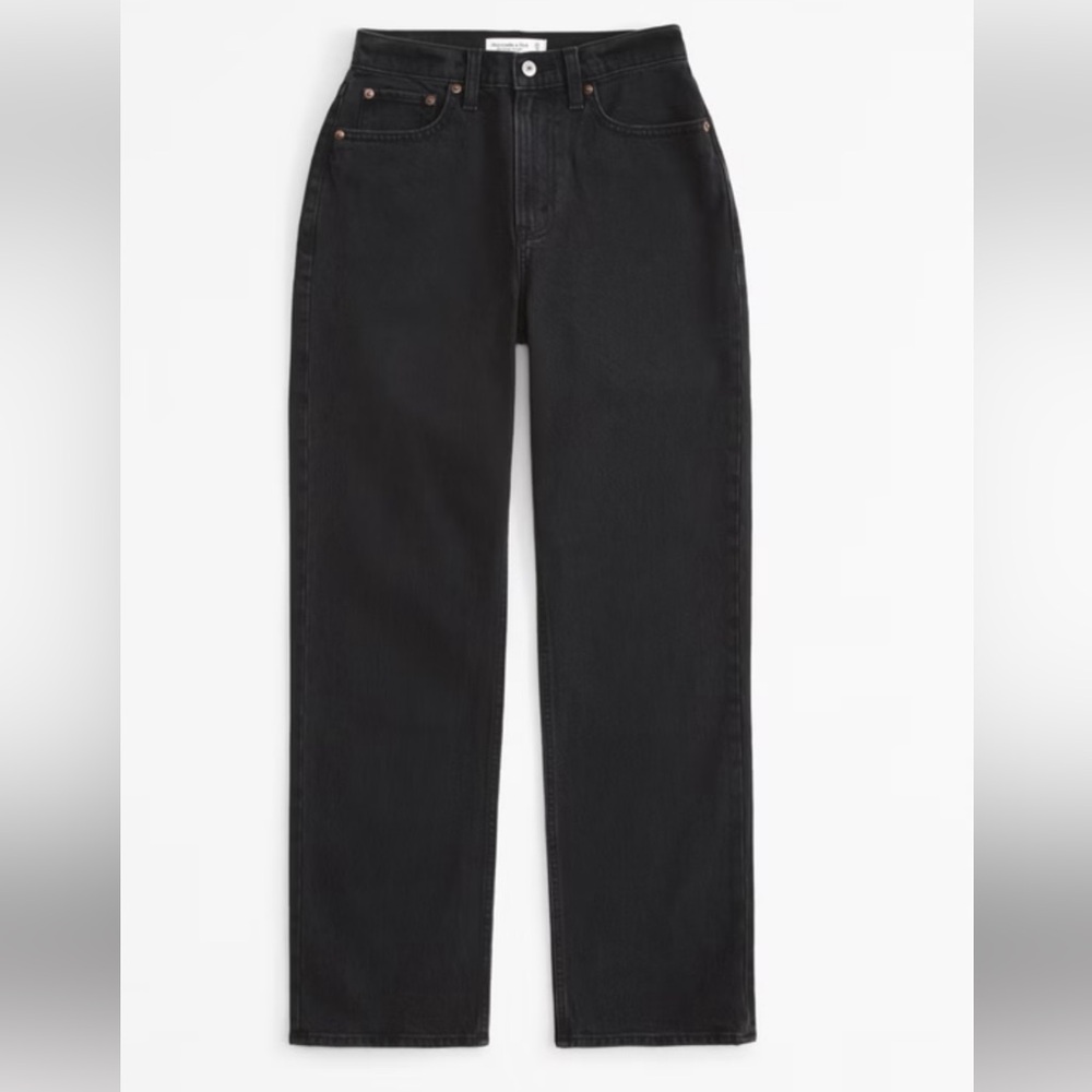 A&F Vintage Straight high rise jeans curve love